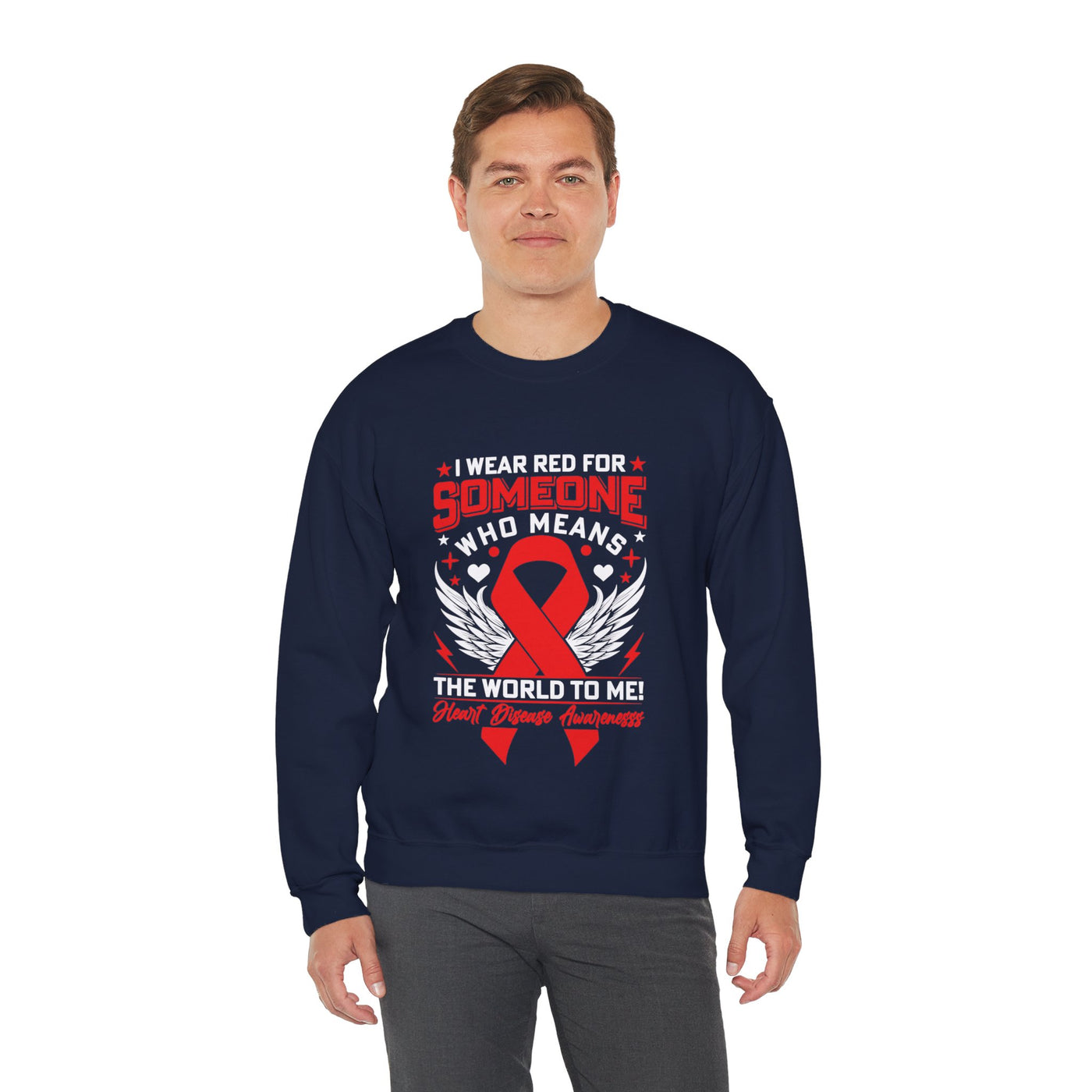 I wear red for someone Crewneck Sweatshirt