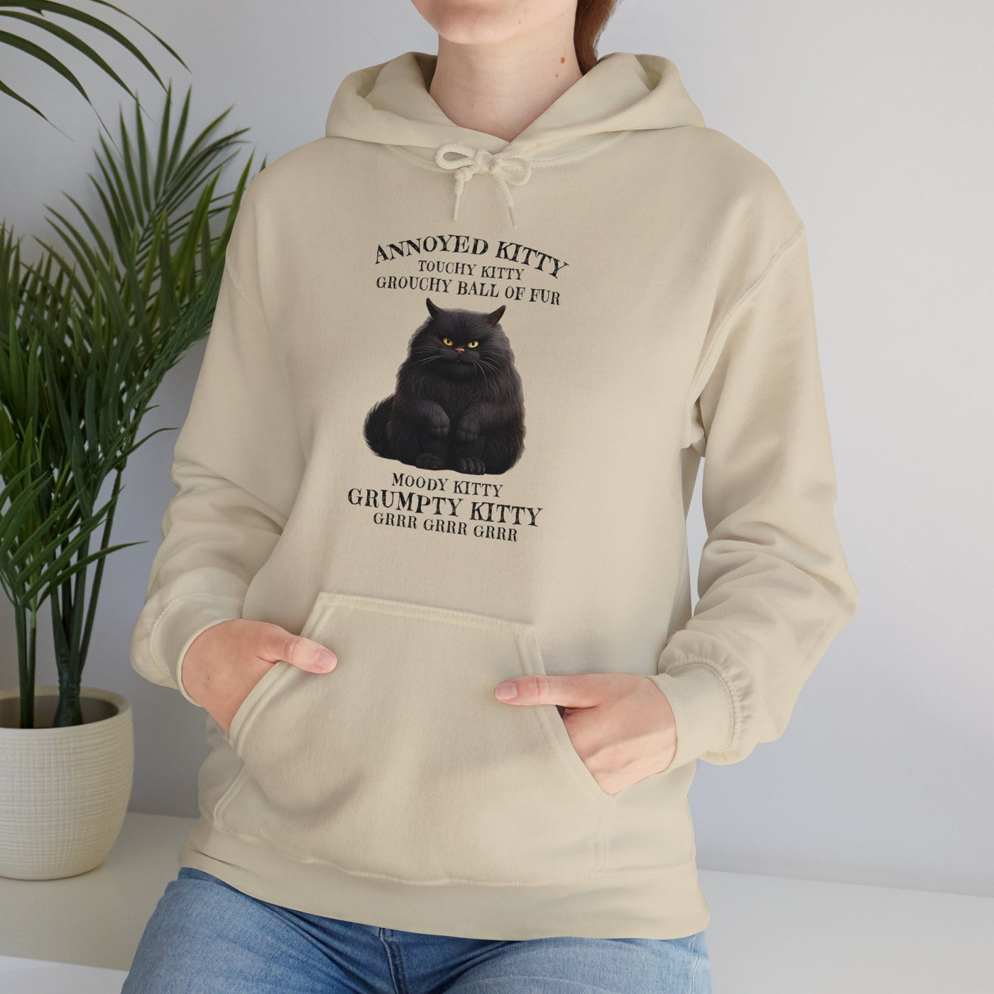 Annoyed Kitty Hooded Sweatshirt