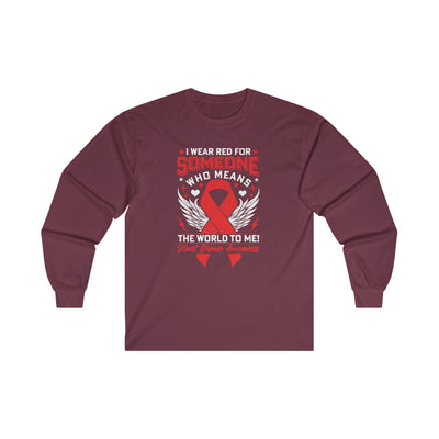 I wear red for someone Long Sleeve Tee