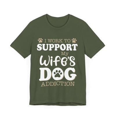 Support  My Wife Dog Short Sleeve Tee