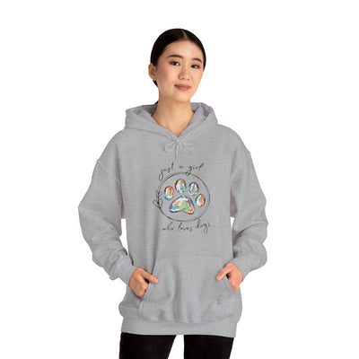 Just A Girl How Loves Dogs Hooded Sweatshirt