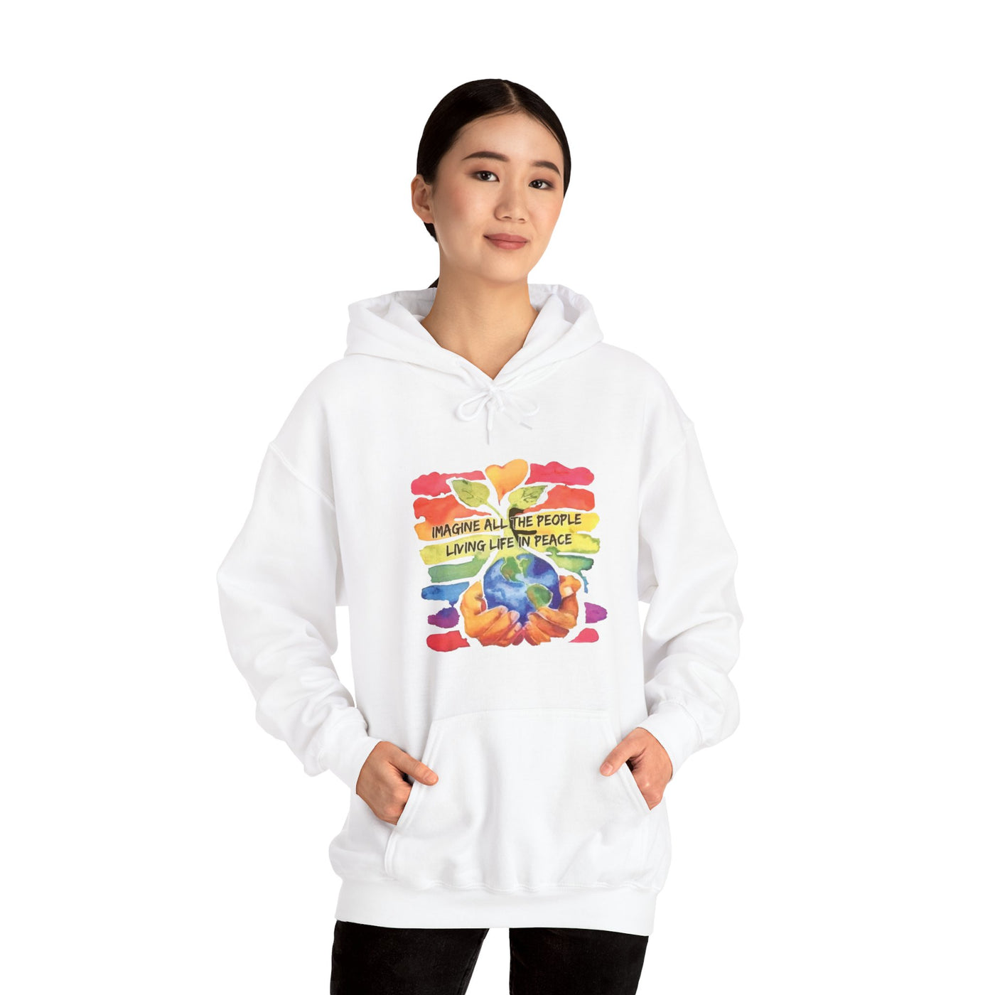 People living life in peace Hooded Sweatshirt