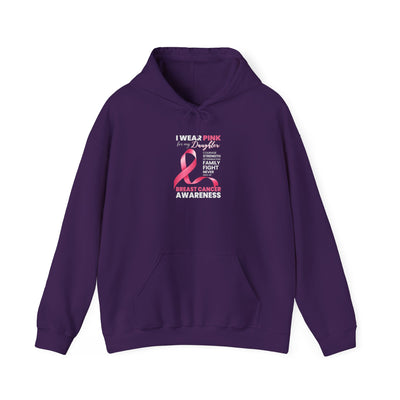 I Wear Pink For My Daughter Hooded Sweatshirt