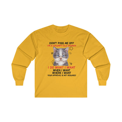 Angry Cat Long Sleeve Tee