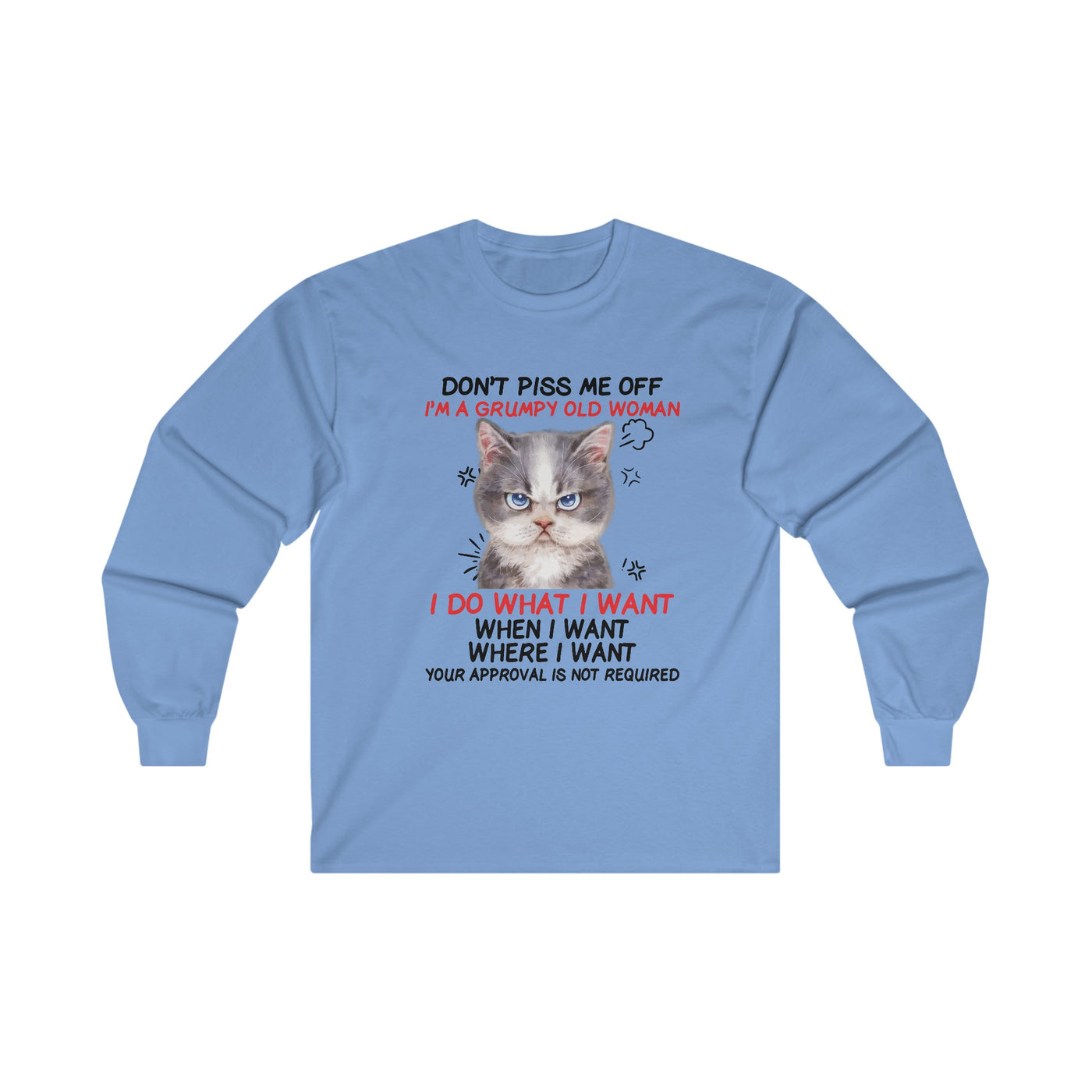 Angry Cat Long Sleeve Tee