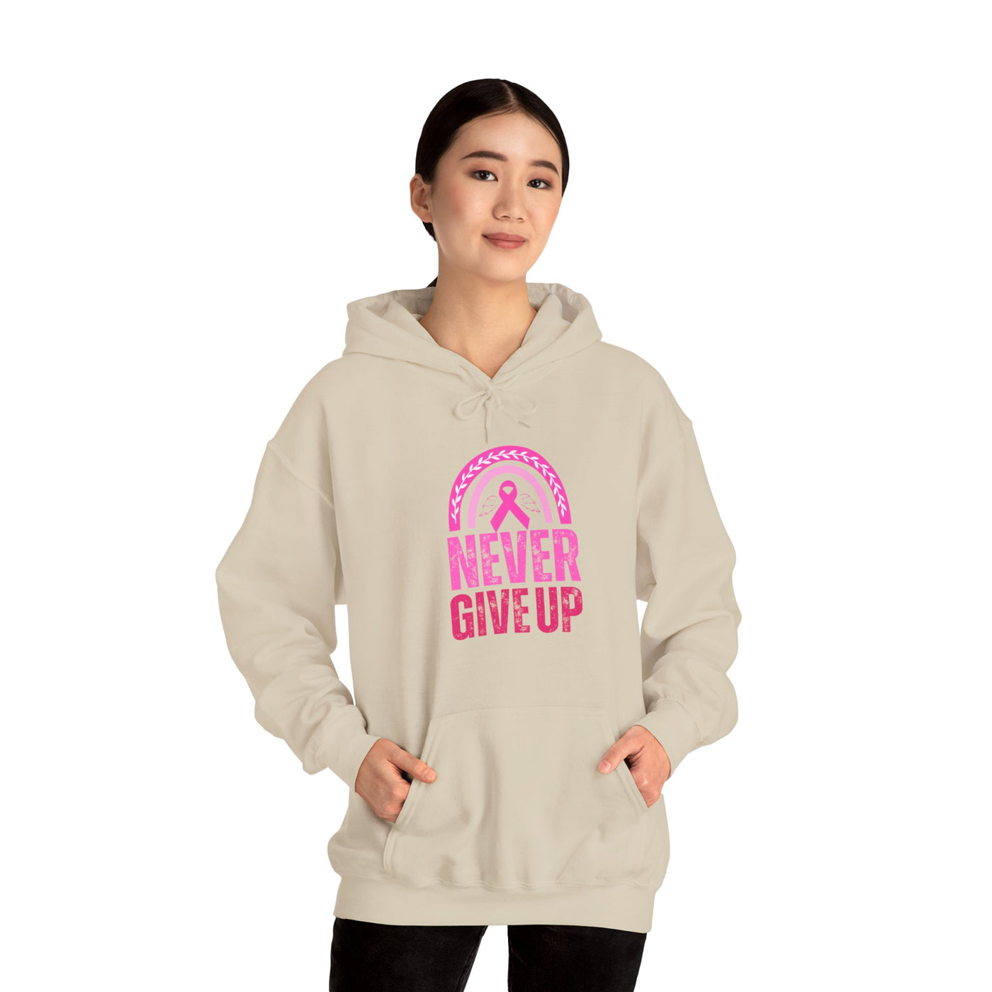 Never Give Up Hooded Sweatshirt