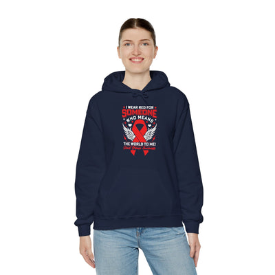 I wear red for someone Hooded Sweatshirt