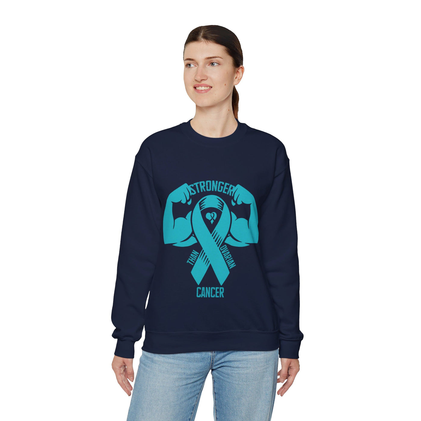 Stronger Than Ovarian Cancer Crewneck Sweatshirt