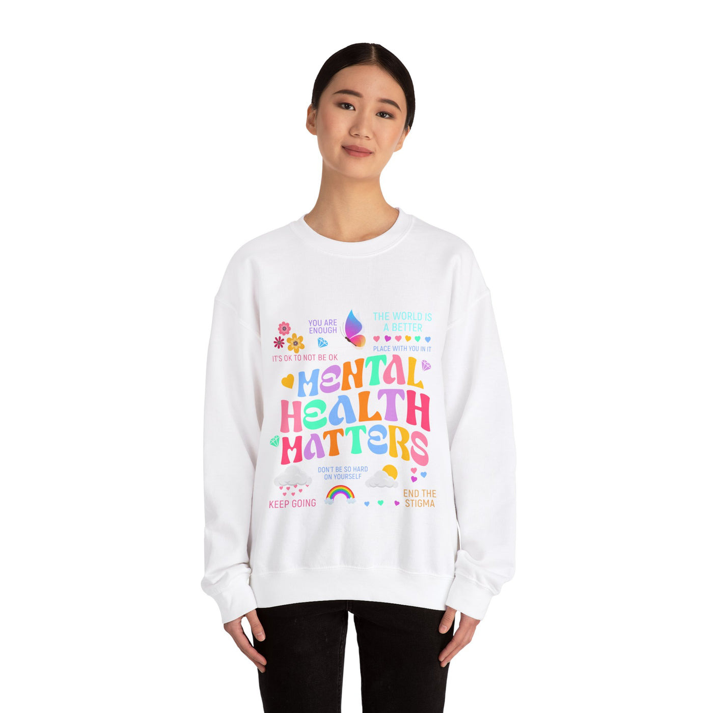 The world is a better Crewneck Sweatshirt