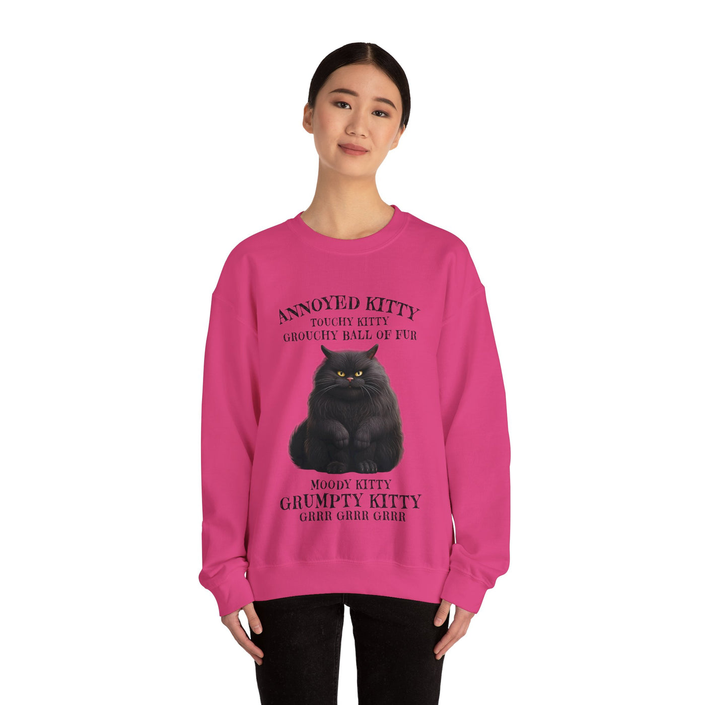 Annoyed Kitty Crewneck Sweatshirt