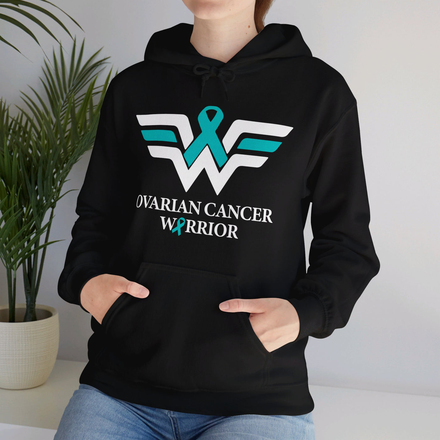 Ovarian Cancer Warrior Hooded Sweatshirt