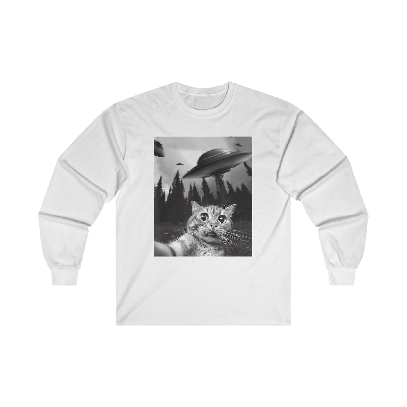 Cat Selfie Long Sleeve Tee