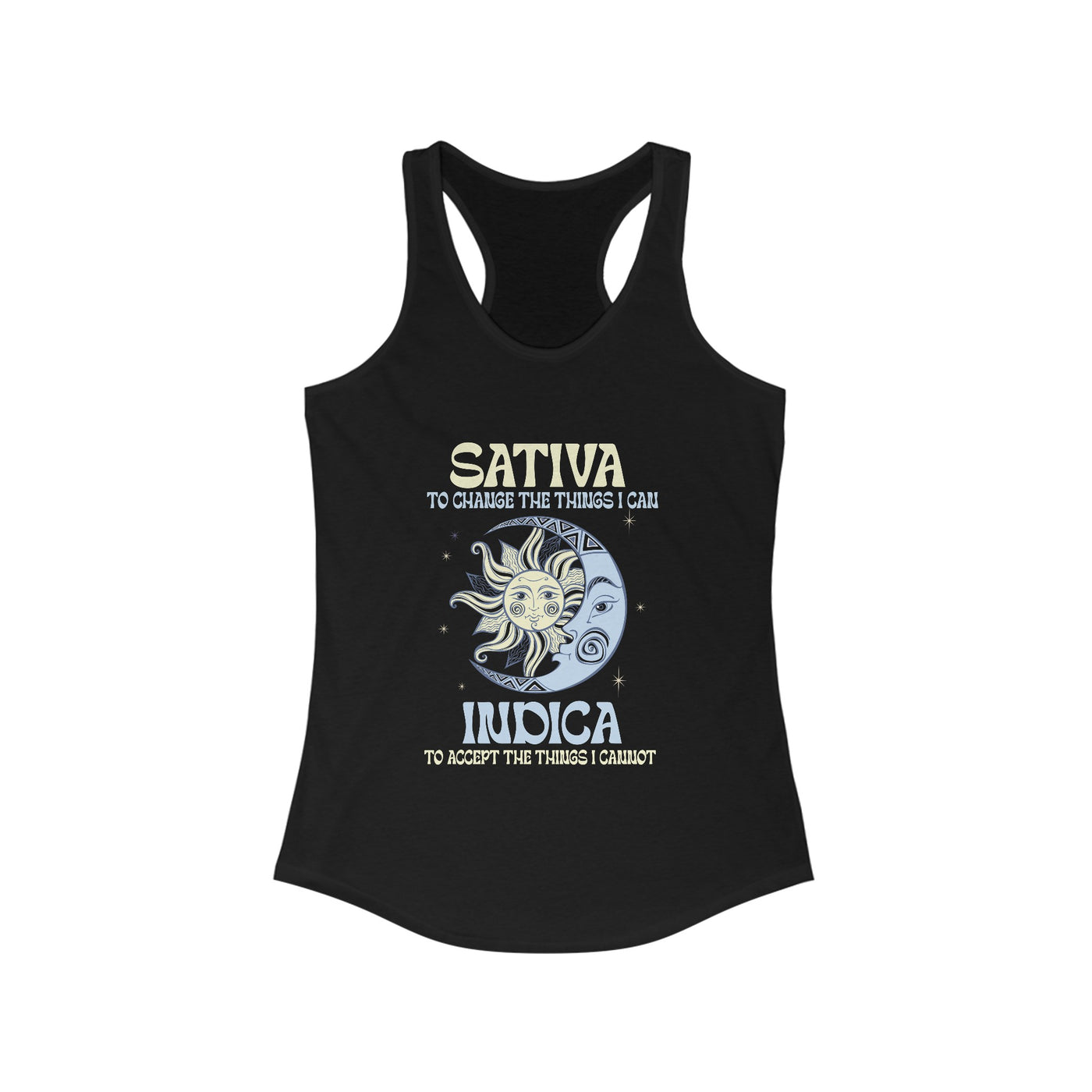 Sativa to change the things Racerback Tank