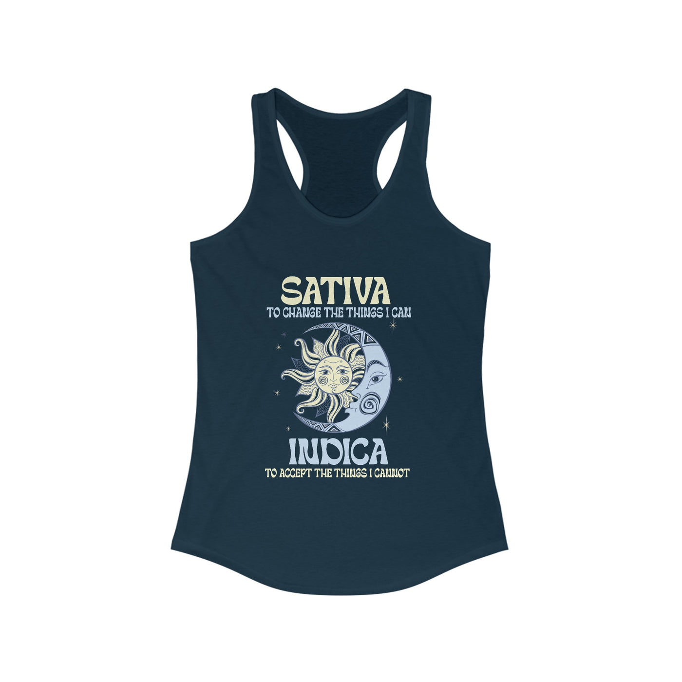 Sativa to change the things Racerback Tank