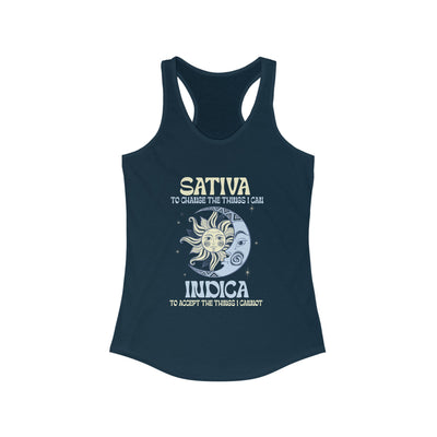 Sativa to change the things Racerback Tank