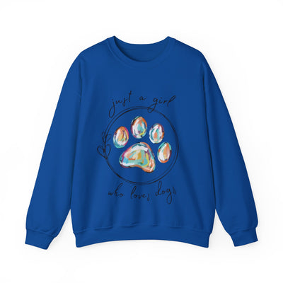 Just A Girl How Loves Dogs Crewneck Sweatshirt