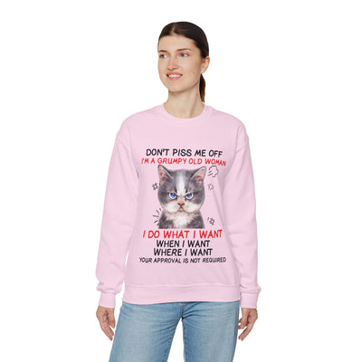 Angry Cat Crewneck Sweatshirt