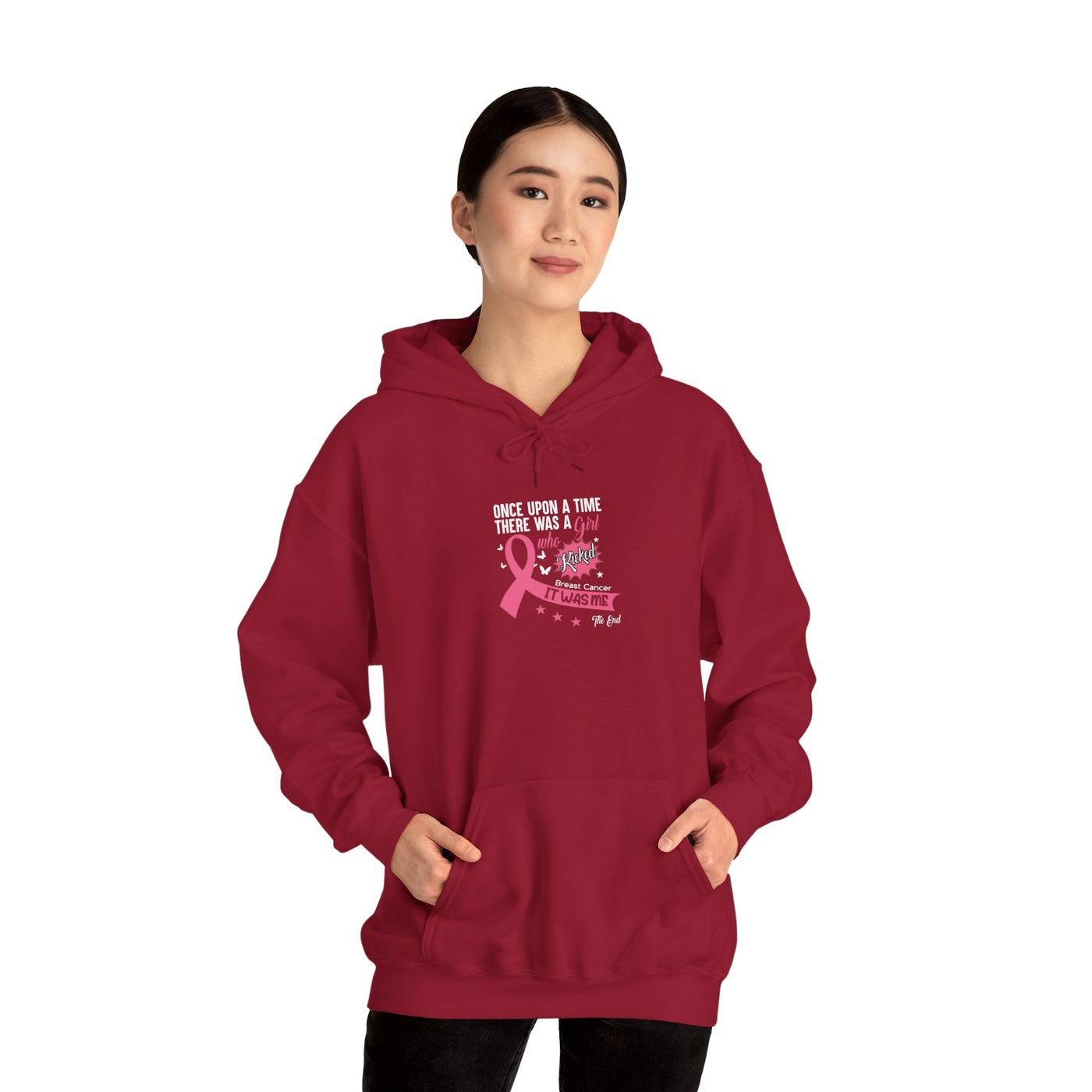 A Girl Who Kicked Breast Cancer Hooded Sweatshirt