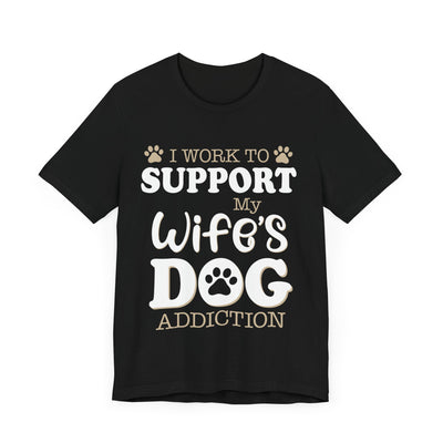 Support  My Wife Dog Short Sleeve Tee