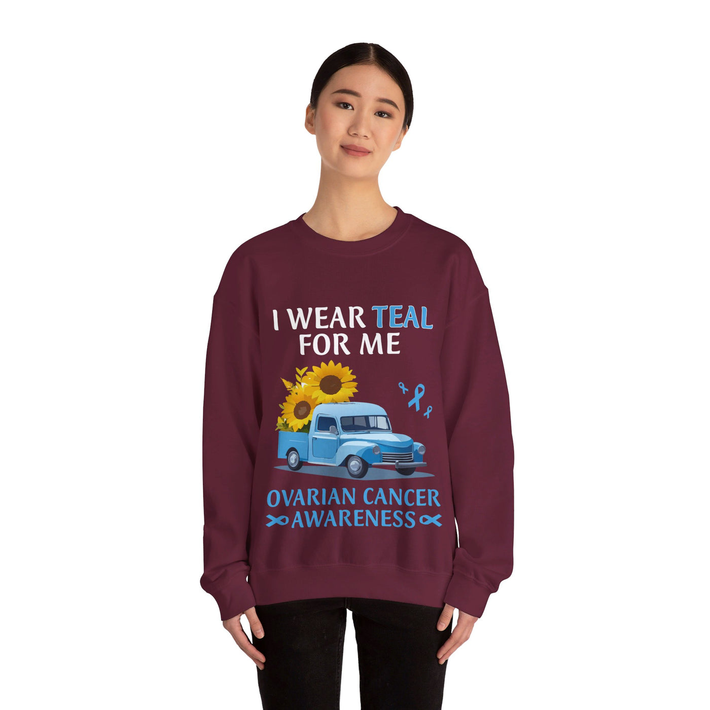 I Wear Teal For Me Crewneck Sweatshirt