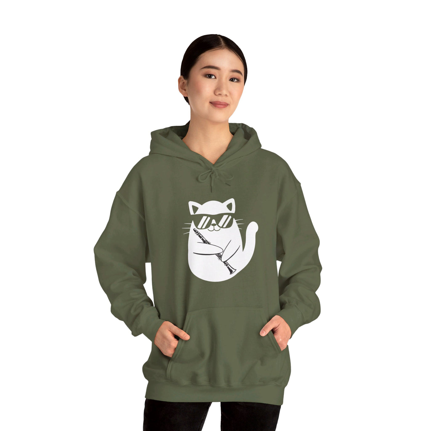 Cat flute Hooded Sweatshirt