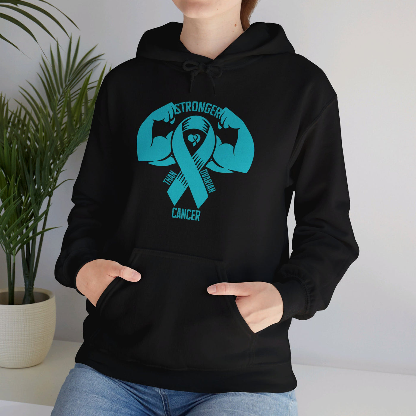 Stronger Than Ovarian Cancer Hooded Sweatshirt