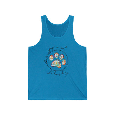 Just A Girl How Loves Dogs Jersey Tank