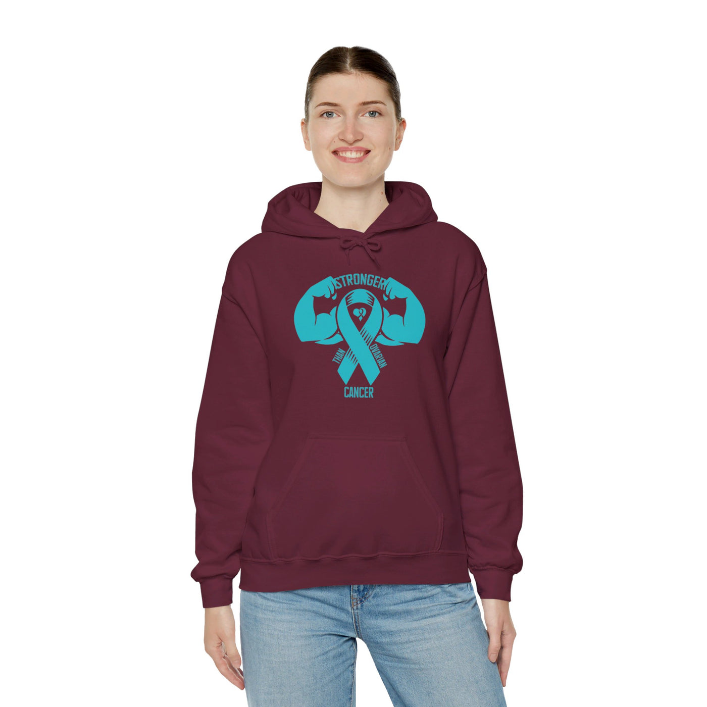 Stronger Than Ovarian Cancer Hooded Sweatshirt