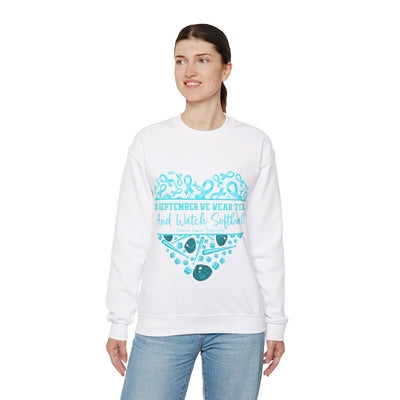 We Wear Teal Crewneck Sweatshirt