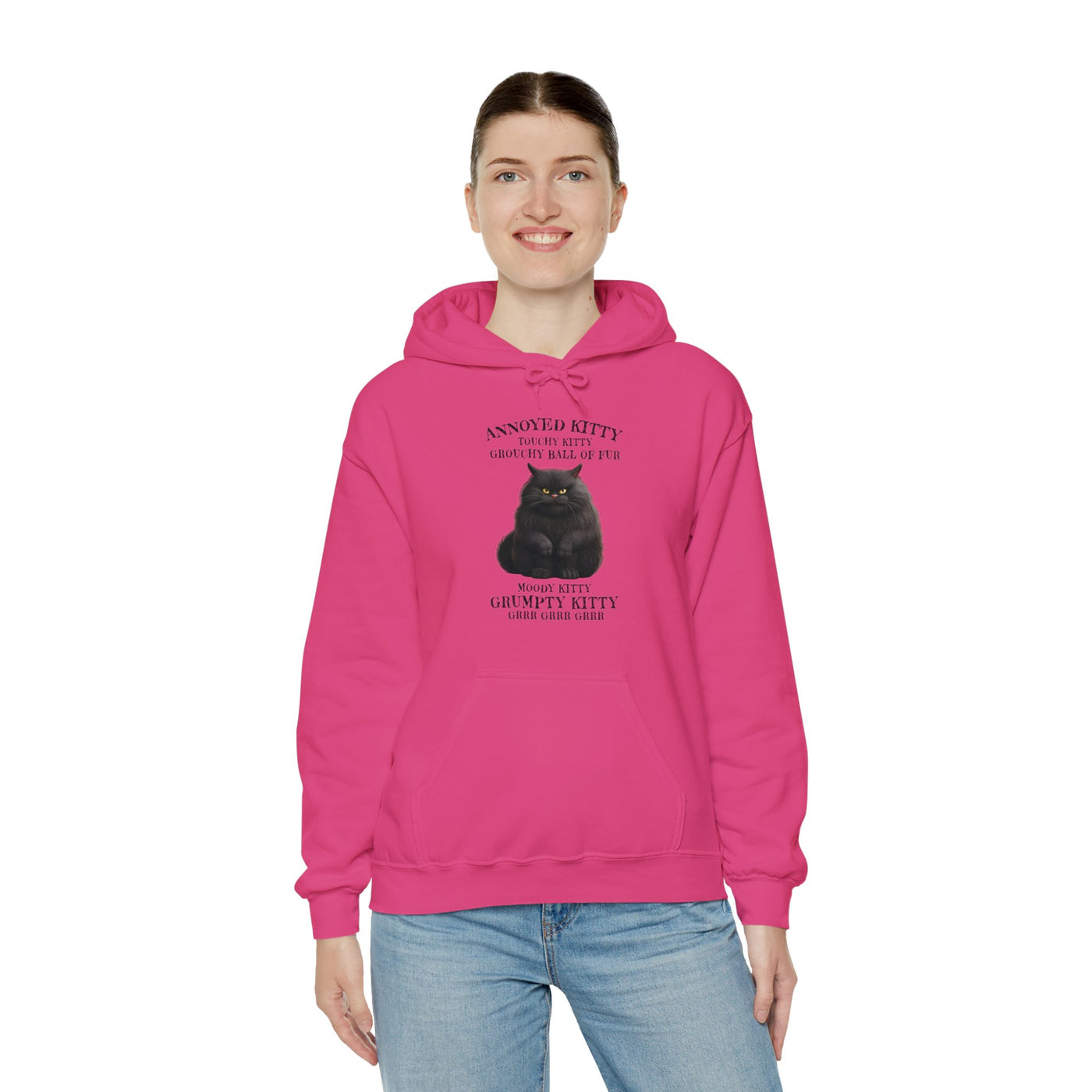 Annoyed Kitty Hooded Sweatshirt