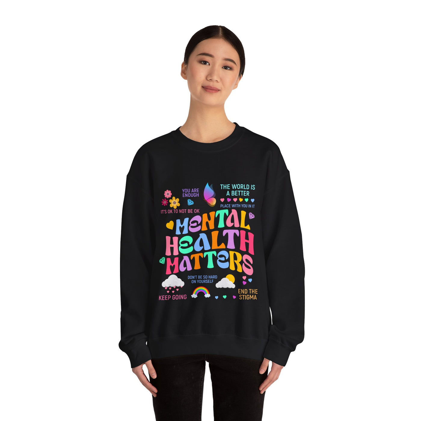 The world is a better Crewneck Sweatshirt