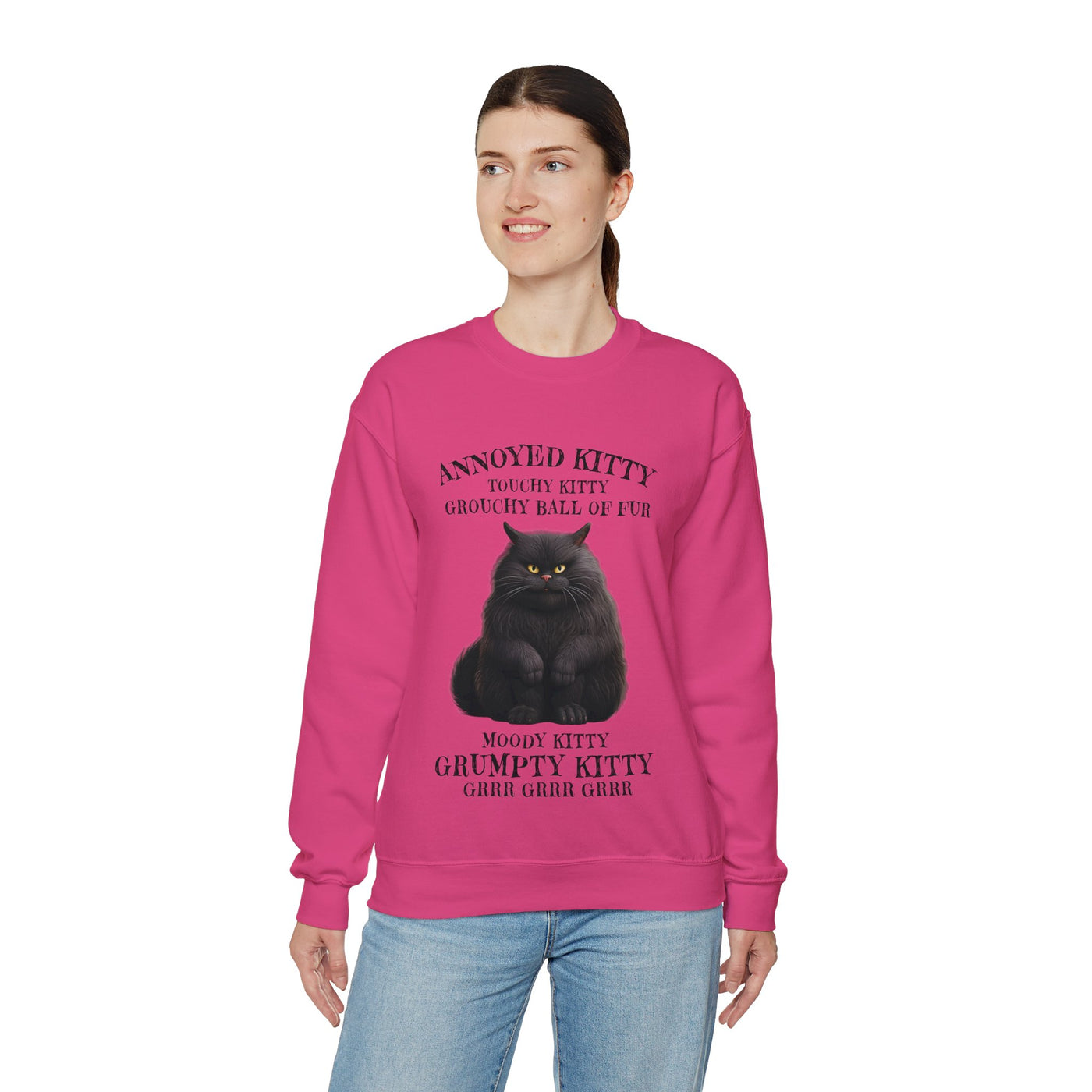 Annoyed Kitty Crewneck Sweatshirt