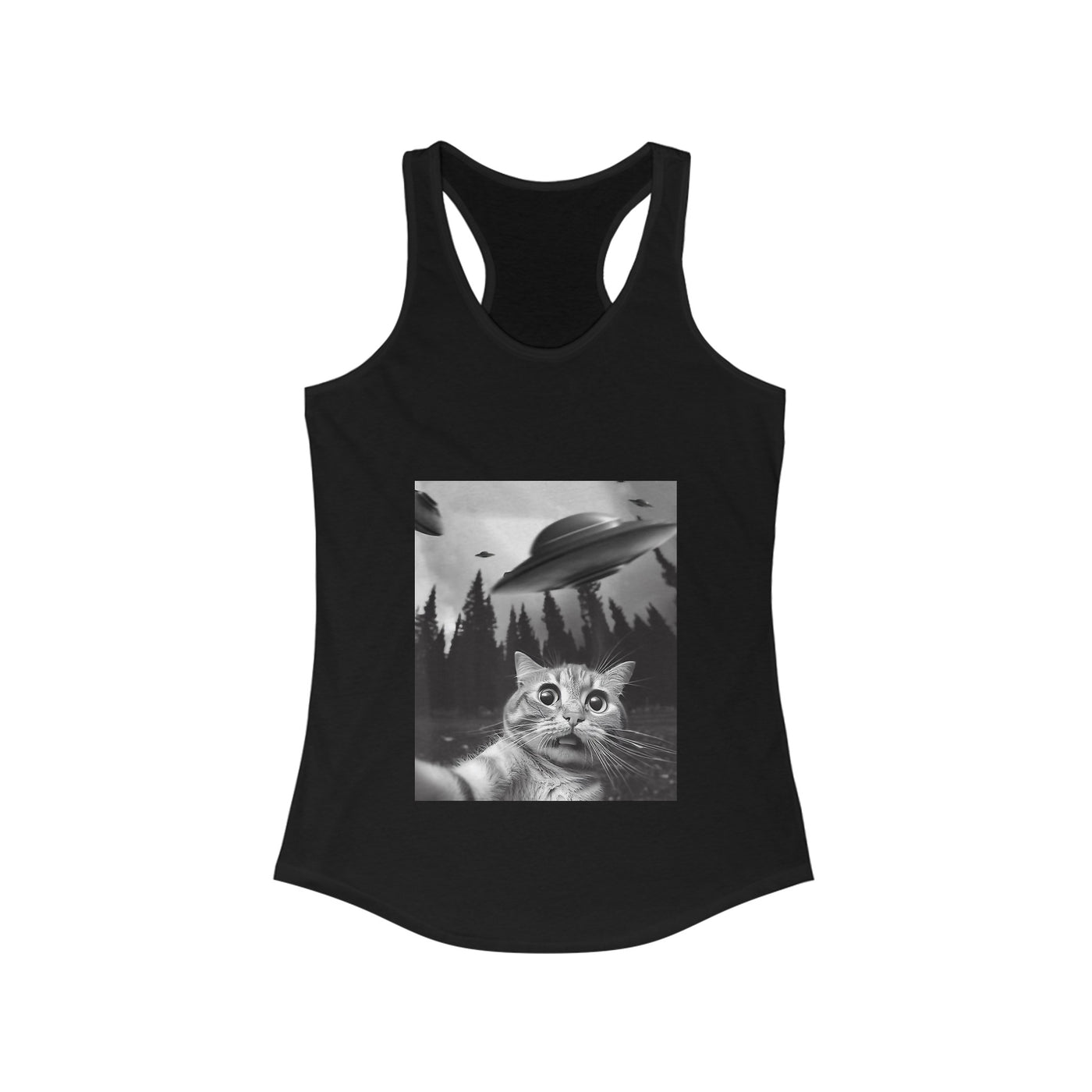 Cat Selfie Racerback Tank