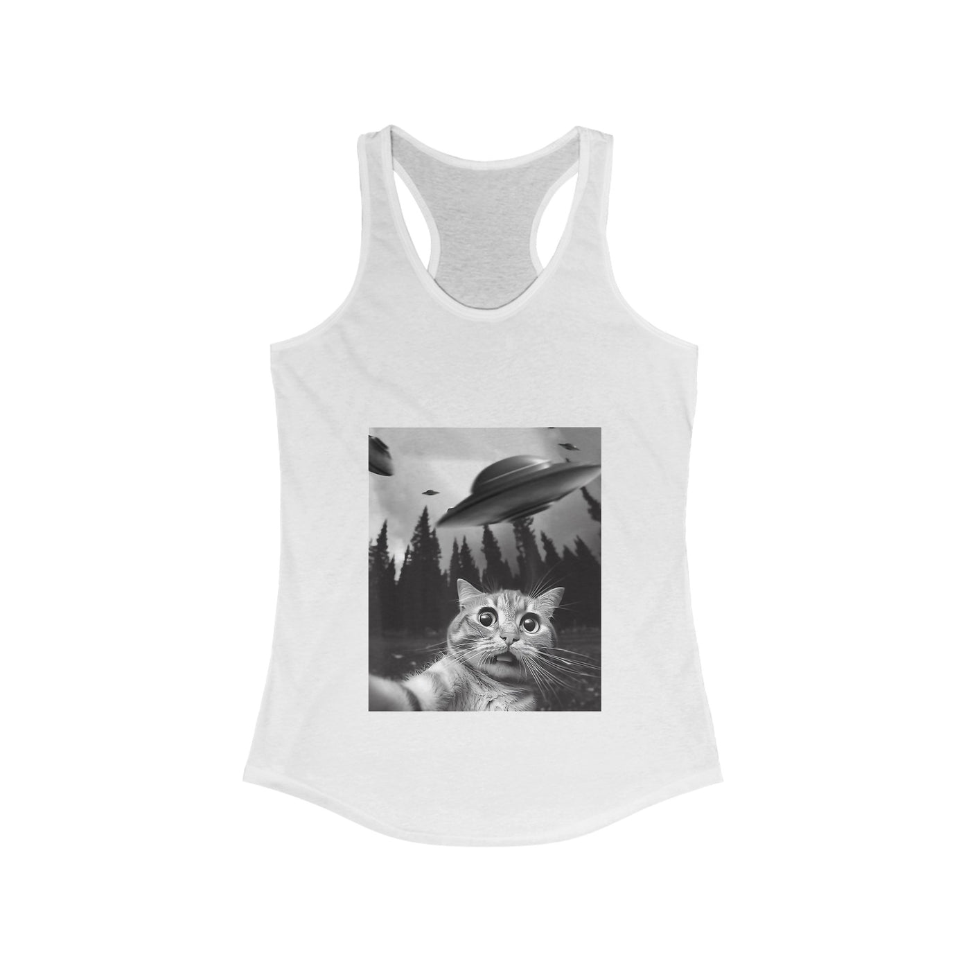 Cat Selfie Racerback Tank