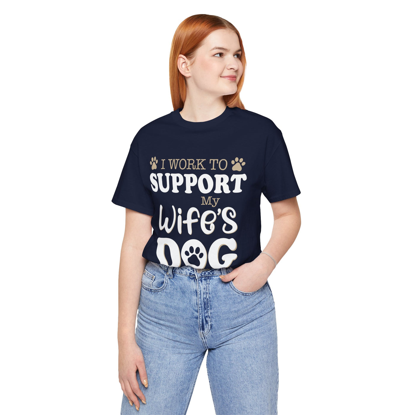 Support  My Wife Dog Short Sleeve Tee