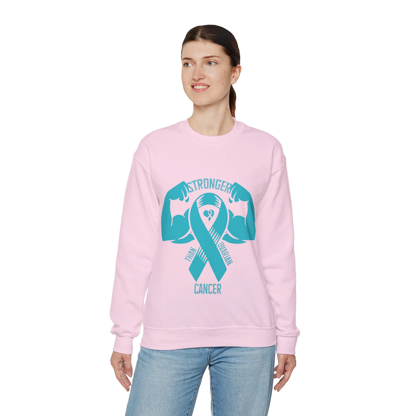 Stronger Than Ovarian Cancer Crewneck Sweatshirt