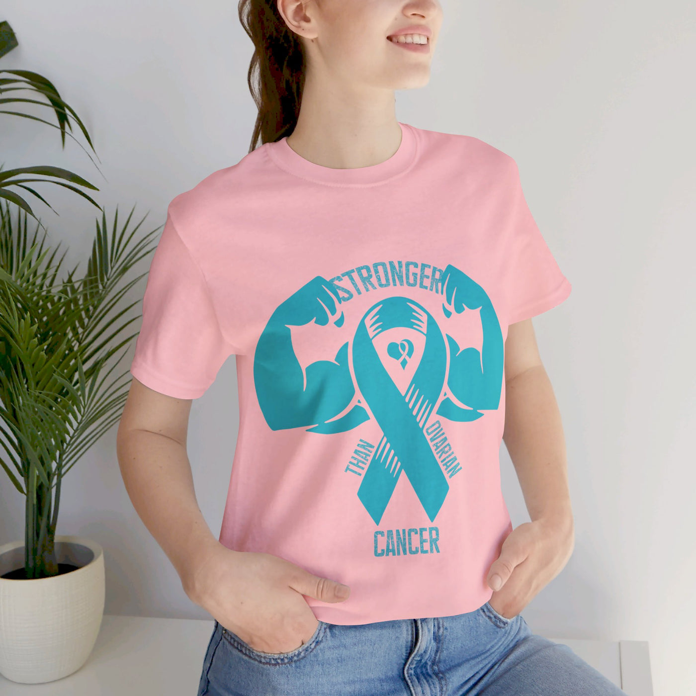 Stronger Than Ovarian Cancer Short Sleeve Tee