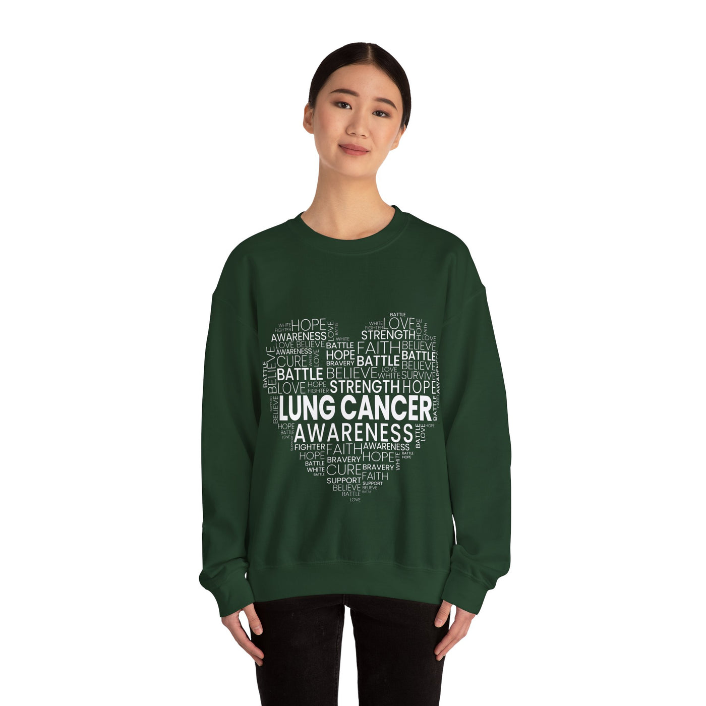 Lung Cancer Awareness Crewneck Sweatshirt