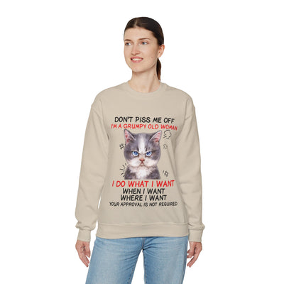 Angry Cat Crewneck Sweatshirt