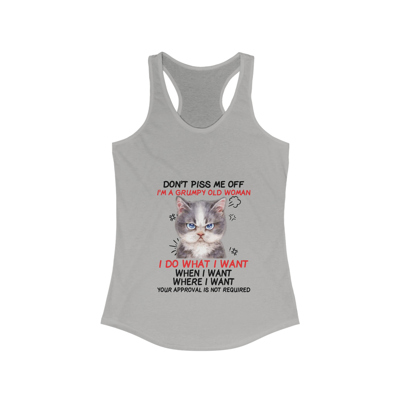 Angry Cat Racerback Tank