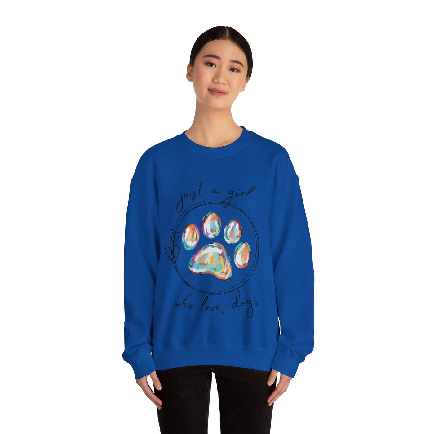 Just A Girl How Loves Dogs Crewneck Sweatshirt