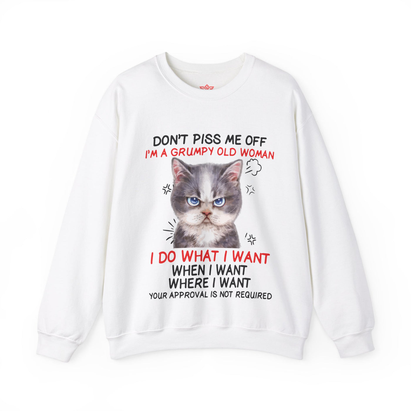 Angry Cat Crewneck Sweatshirt