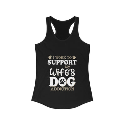 Support  My Wife Dog Racerback Tank