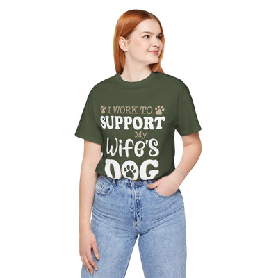 Support  My Wife Dog Short Sleeve Tee