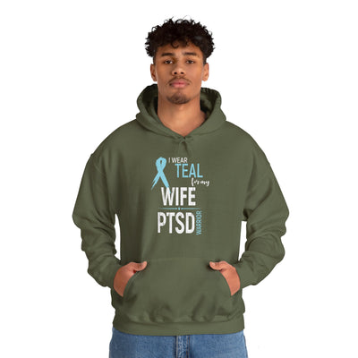 I wear teal Hooded Sweatshirt