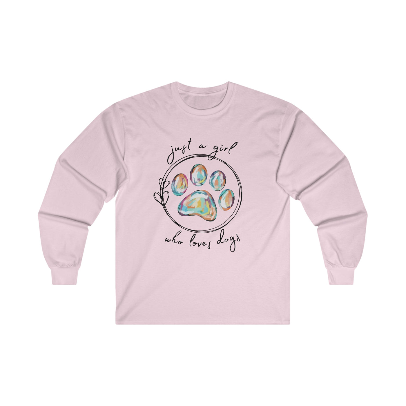 Just A Girl How Loves Dogs Long Sleeve Tee