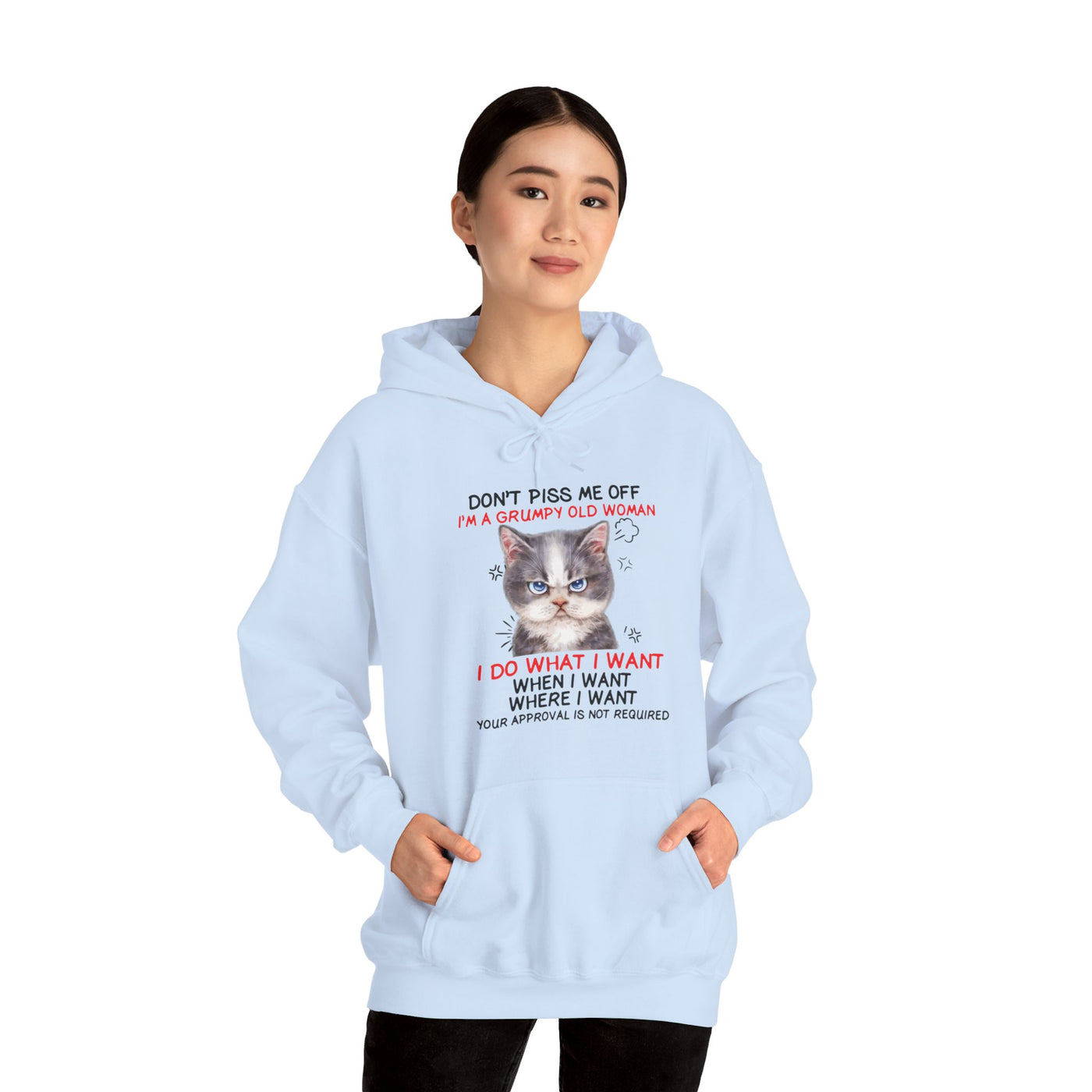 Angry Cat Hooded Sweatshirt