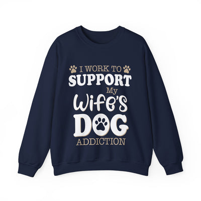 Support  My Wife Dog Crewneck Sweatshirt