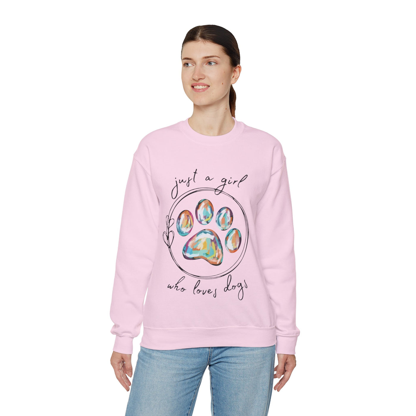 Just A Girl How Loves Dogs Crewneck Sweatshirt