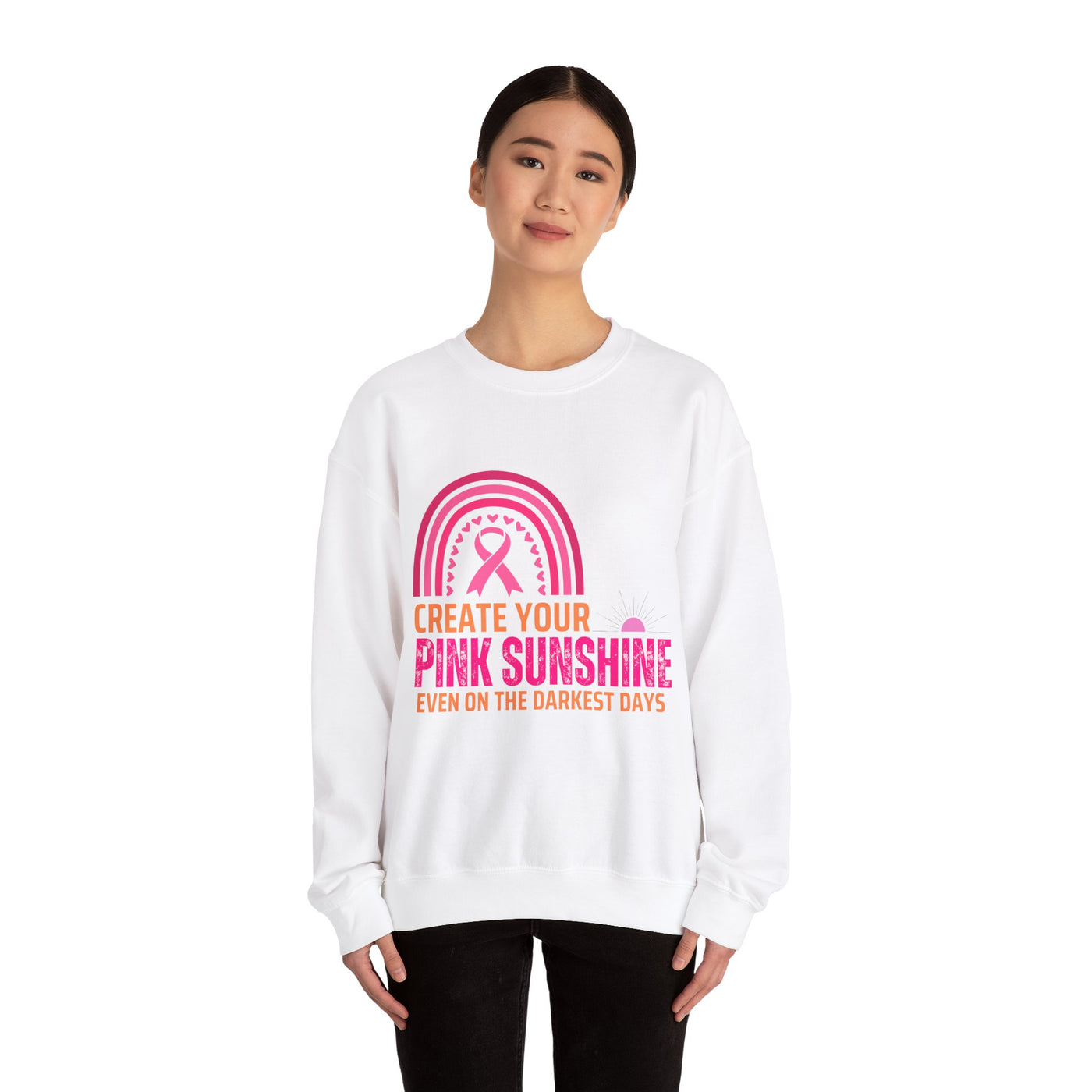 Pink Sunshine  Crewneck Sweatshirt